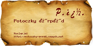Potoczky Árpád névjegykártya